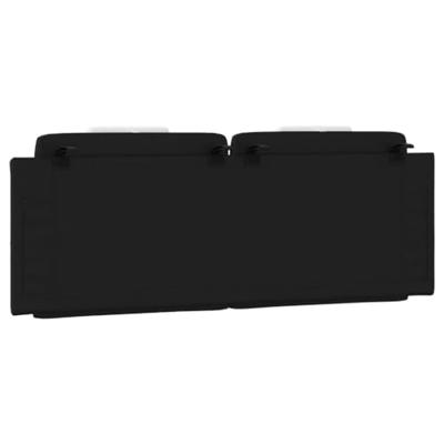 Hoofdbordkussen 140 cm kunstleer zwart en wit Hoofdbordkussen 140 cm kunstleer zwart en wit