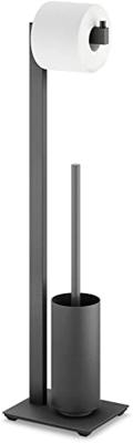 Zack Linea toiletbutler zwart RVS 40572