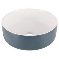 Waskom Differnz Mira 12x36 cm Blauw/Wit - thumbnail