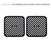 Bakplaat Masterpro bgmp-7701 Zwart Siliconen 19 x 19 cm (2 Stuks) - thumbnail