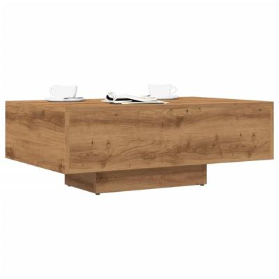 Salontafel 85x55x31 cm bewerkt hout artisanaal eikenkleurig