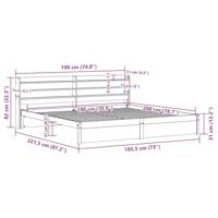 Bedframe met hoofdeinde zonder matras 180x200 cm wit - thumbnail