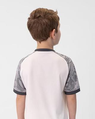 JAKO 4224K Shirt Iconic Km Kids - Wit/Zachtgrijs/Antra Light - 128