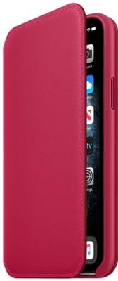Apple leather Folio case iPhone 11 Pro Raspberry