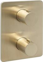 Ben Lavion 250 inbouw regendoucheset met 4 straalsoorten en plafondaansluiting Ø25cm geborsteld messing pvd - thumbnail