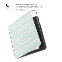 Lunso Kobo Libra Colour hoesje (7 inch) - Vegan Saffiano Leren Sleep Cover - Soft Surf - thumbnail