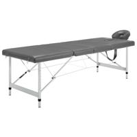 VidaXL Massagetafel met 4 zones 186x68 cm aluminium frame antraciet - thumbnail