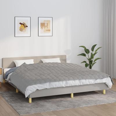 VidaXL Verzwaringsdeken 155x220 cm 7 kg stof grijs VidaXL Verzwaringsdeken 155x220 cm 7 kg stof grijs