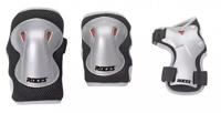 Roces - super skatebescherming 3-pack - kinderbescherming - grijs - maat m - thumbnail