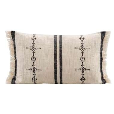 Sierkussen Xavi - off-white/zwart - 30x50 cm