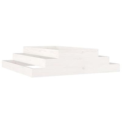 VidaXL Plantenbak 110x110x27 cm massief grenenhout wit VidaXL Plantenbak 110x110x27 cm massief grenenhout wit