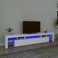 Tv-meubel met LED-verlichting 215x36,5x40 cm wit - thumbnail