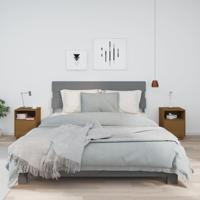 Nachtkastjes 2 st 40x34x55 cm massief grenenhout honingbruin - thumbnail