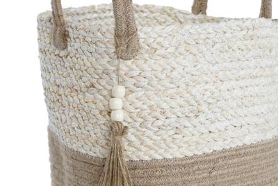 Basket spelset Home ESPRIT Natuurlijk Lichtbruin Jute Maïsvezel Modern 40 x 40 x 41 cm