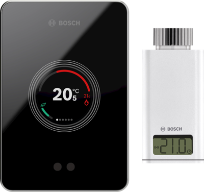 Bosch EasyControl CT200 zwart + Bosch EasyControl Smart Radiator Thermostat RT10-RF