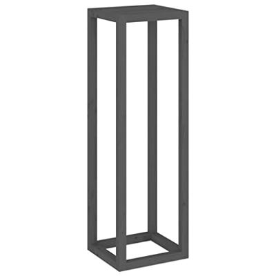 VidaXL 3-delige plantenstandaardset massief grenenhout grijs