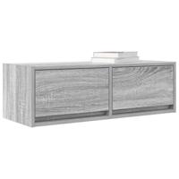 Tv-meubelen 2 st 80x31x25,5 cm bewerkt hout grijs sonoma eiken - thumbnail