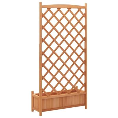 Plantenbak met latwerk massief vurenhout bruin Plantenbak met latwerk massief vurenhout bruin