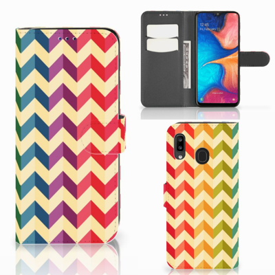 Samsung Galaxy A30 | Telefoon Hoesje | Zigzag Multi Color