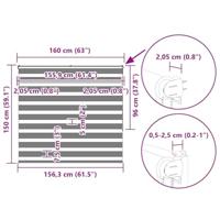 VidaXL Zebra rolgordijn 160x150 cm stofbreedte 155,9 cm zwart - thumbnail
