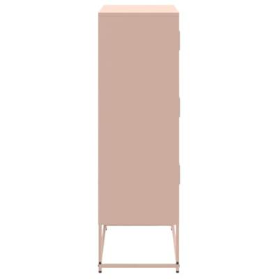 Dressoir 68,5x38,5x123,5 cm staal roze