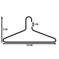 Kledinghanger Senza wit set van 3 - thumbnail