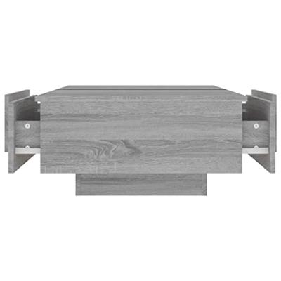 Salontafel 90x60x31 cm bewerkt hout grijs sonoma eikenkleurig