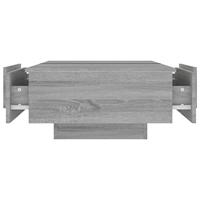 Salontafel 90x60x31 cm bewerkt hout grijs sonoma eikenkleurig - thumbnail