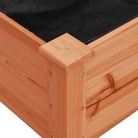 Plantenbak met voering 203x53x76 cm massief vurenhout bruin - thumbnail