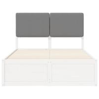 Bedframe met Gevoerd Hoofdgedeelte Lichtgrijs 120 x 190 cm - thumbnail