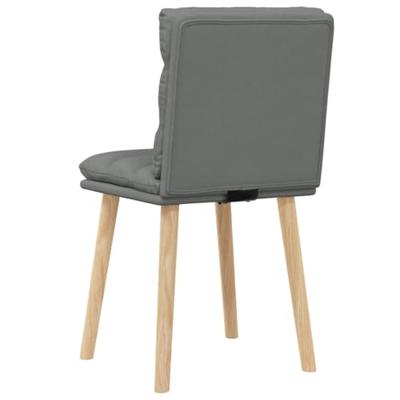 Eetkamerstoelen 2 st stof donkergrijs
