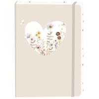 Notitieboek wit hart a5 lijn 92pag sc beige - thumbnail