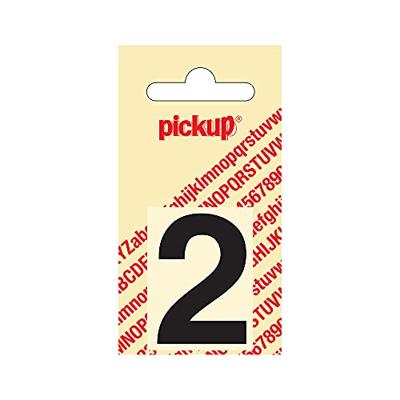 Plakcijfer Helvetica 40 mm Sticker zwarte cijfer 2 Pickup - Pickup