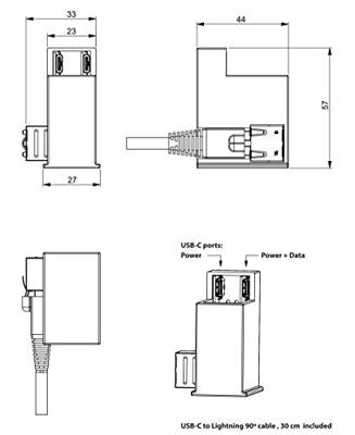 smart Things s28 L sCharge PoE FIT, PoE stroomvoorziening voor stroom en gegevens, IEEE 802.3af/at/(PSE) voor iPad 10.2, iPad Mini en iPhone