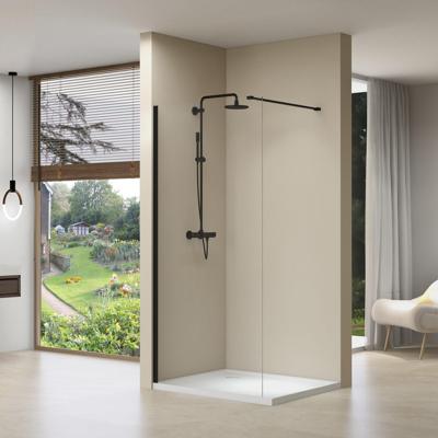 Inloopdouche Van Rijn ST01 Met Stabilisatiestang 90x200 cm Helder Glas 8 mm Mat Zwart van Rijn Inloopdouche Van Rijn ST01 Met Stabilisatiestang 90x200 cm Helder Glas 8 mm Mat Zwart van Rijn