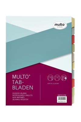Tabbladen multo a4 23r karton 10dlg ass Tabbladen multo a4 23r karton 10dlg ass