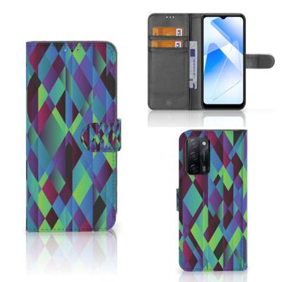 OPPO A16/A16s/A54s | Book Case | Abstract Green Blue