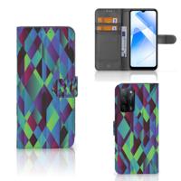 OPPO A16/A16s/A54s | Book Case | Abstract Green Blue - thumbnail