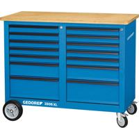 Gedore 2528088 1506 XL 2511 - werkbank op wielen, 1,25 m breed, met 14 laden (l x b x h) 1200 x 1250 x 985 mm - thumbnail