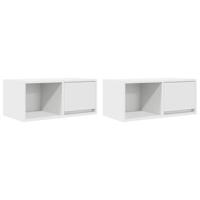 Tv-meubelen 2 st 60x31x25,5 cm bewerkt hout wit - thumbnail