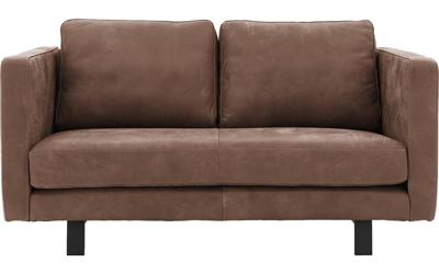 Goossens Excellent Bank Nuance bruin, leer, 2,5-zits, urban industrieel