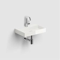 Fontein Clou Mini Wash Me Plus 48x32x7.5cm Mirenaal Marmer Glans Wit (Met Voorbewerkt Kraangat) - thumbnail