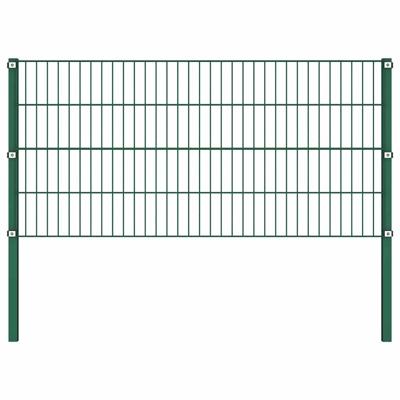VidaXL Schuttingpaneel met palen ijzer 176,5x80 cm groen