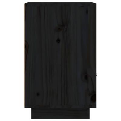 Nachtkastjes 2 st 40x34x55 cm massief grenenhout zwart