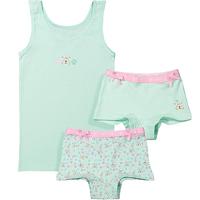 Funderwear meisjes setje Tiger - Onderbroek & Hemdje - Boxershorts - Roze - Groen - Paars - thumbnail