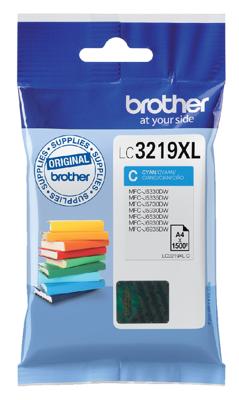 Brother inktcartridge, 1.500 pagina&apos;s, OEM LC-3219XLC, cyaan