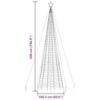 LED-kerstboom met spikes 1534 LEDs 500 cm koud wit - thumbnail