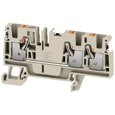 Weidmüller 2674810000 Doorgangsserieklem 6.1 mm Push-In-klem, Steekaansluiting Donkerbeige 50 stuk(s)