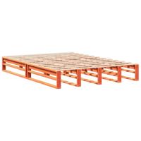Bedframe zonder matras massief grenenhout wasbruin 120x190 cm - thumbnail