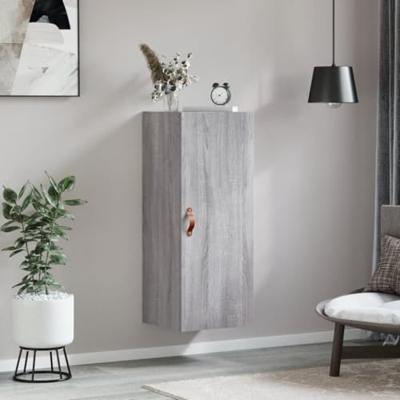 Hangkast 34,5x34x90 cm grijs sonoma eikenkleurig
